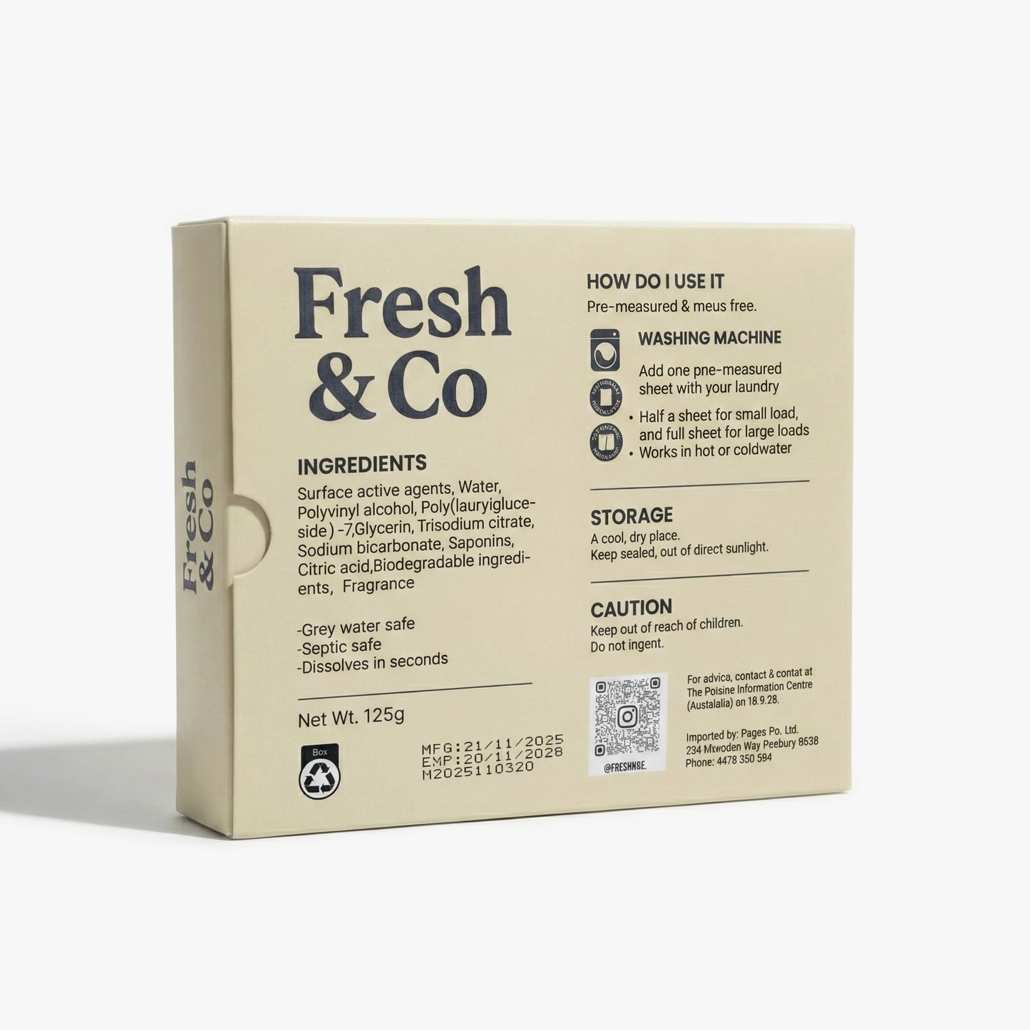 Fresh Linen Fragrance - Laundry Detergent Sheets